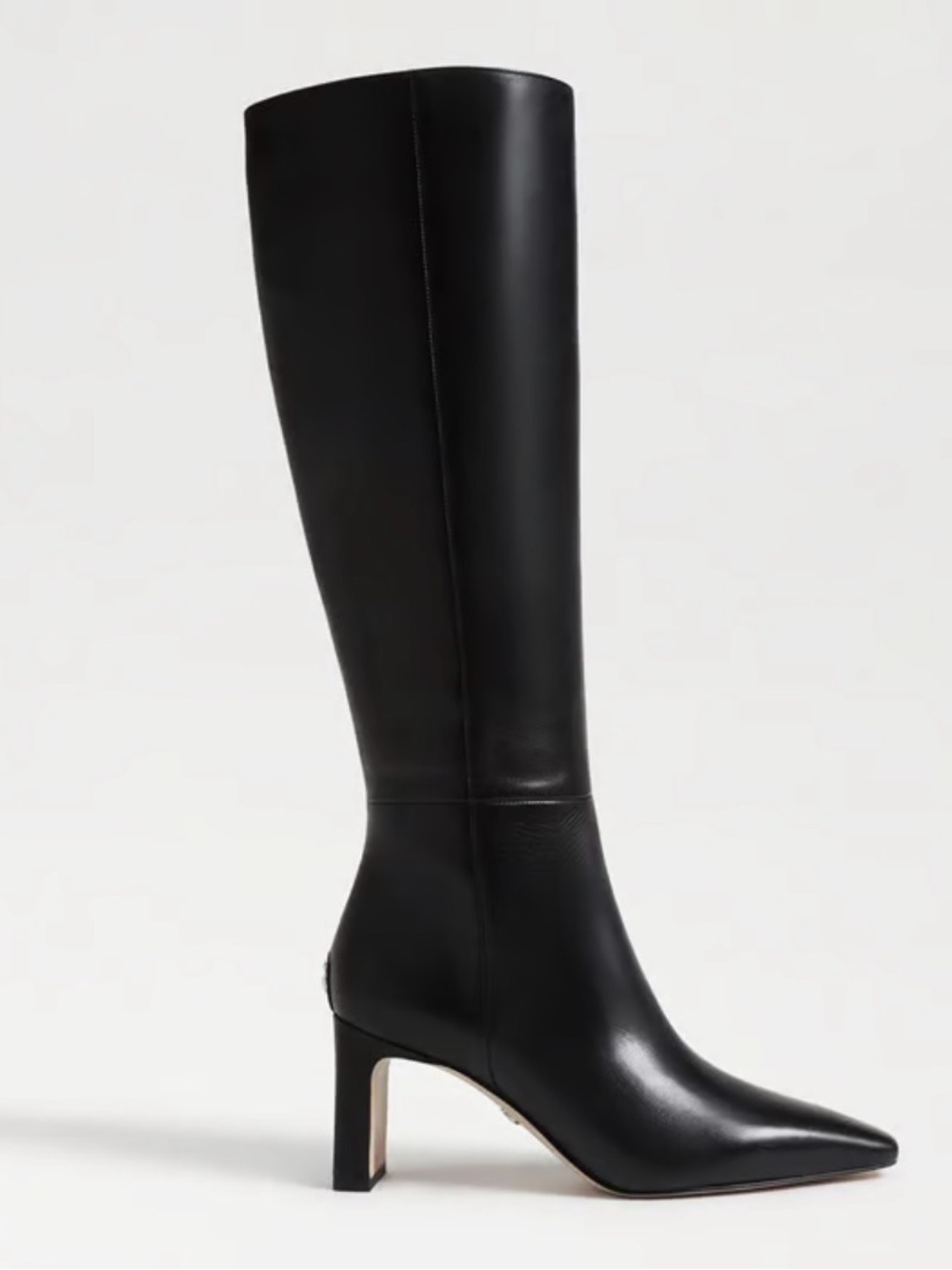 Sam Edelman Black Knee-high Pointed-Toe Slim Heeled Boots: size 10M/wide calf - Picture 2 of 6